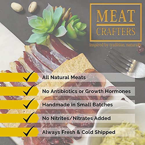 MeatCrafters Duck Breast Prosciutto, Unsliced, Dry Cured, Antibiotic Free, All Natural Meat, 9-11oz (4-Pack)