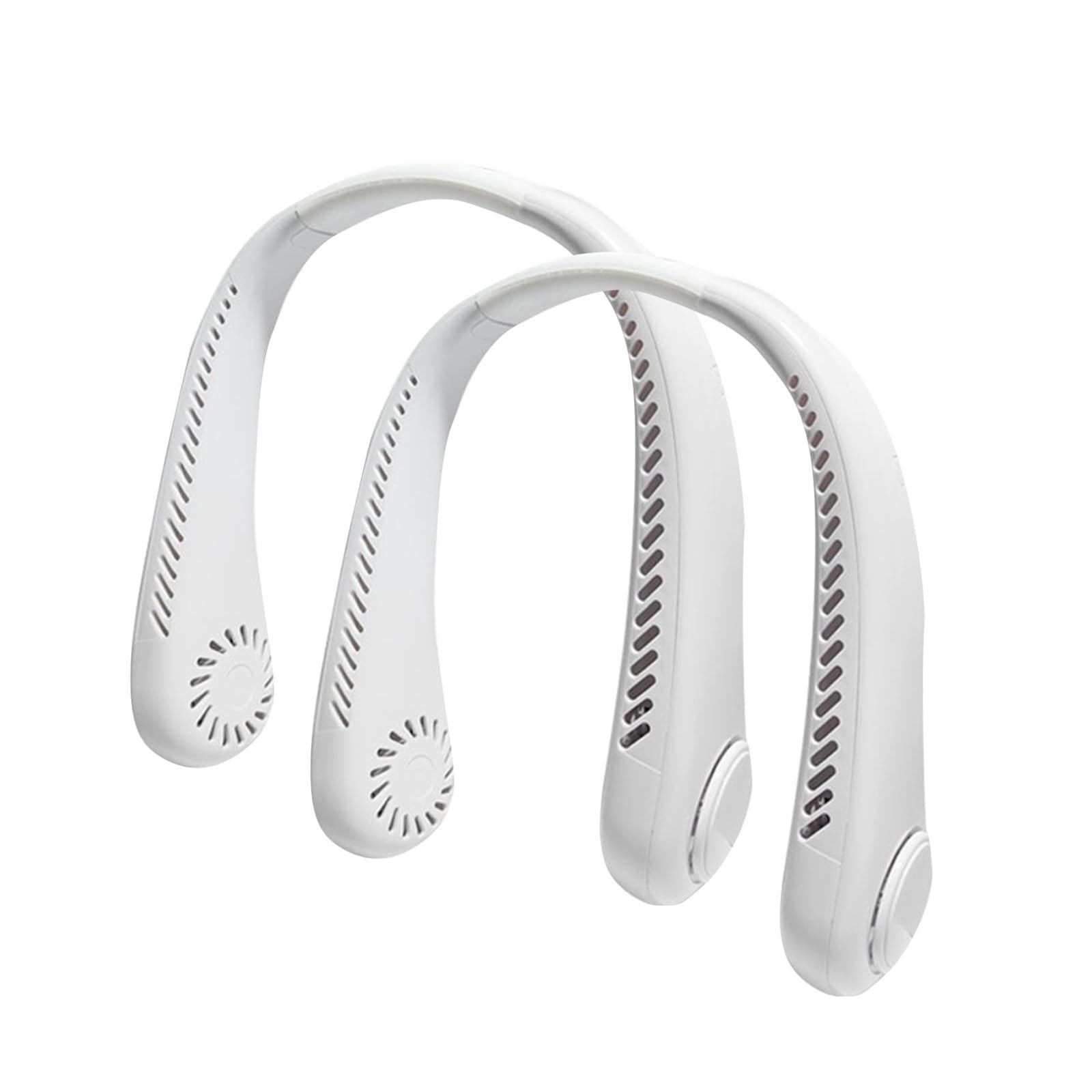 Sohodoo White Leafless Hanging Neck Fan: Portable, Silent, Outdoor, Usb-Charging, Super Long Battery Life(,2Pcs)
