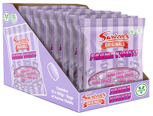Swizzels Original Parma Violets, individually Wrapped Sweets For Parties & Bulk Buy, 12x130G
