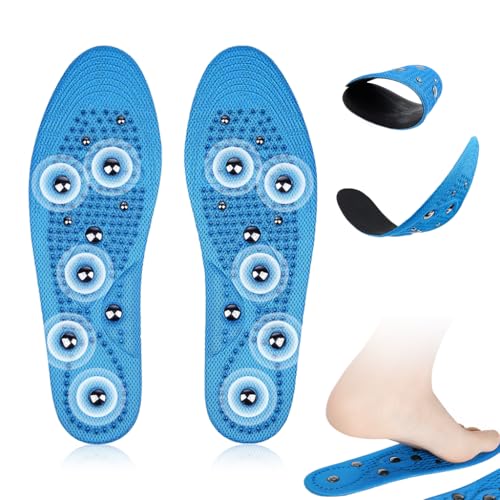 Image of HANNEA 1 Pair Acupressure shoe sole, Breathable Magnet Nubs Massager shoe insoles for men women Stimulate Blood Circulation, Relieve Tension - acupressure tools acupressure kit (S EU 35-40)