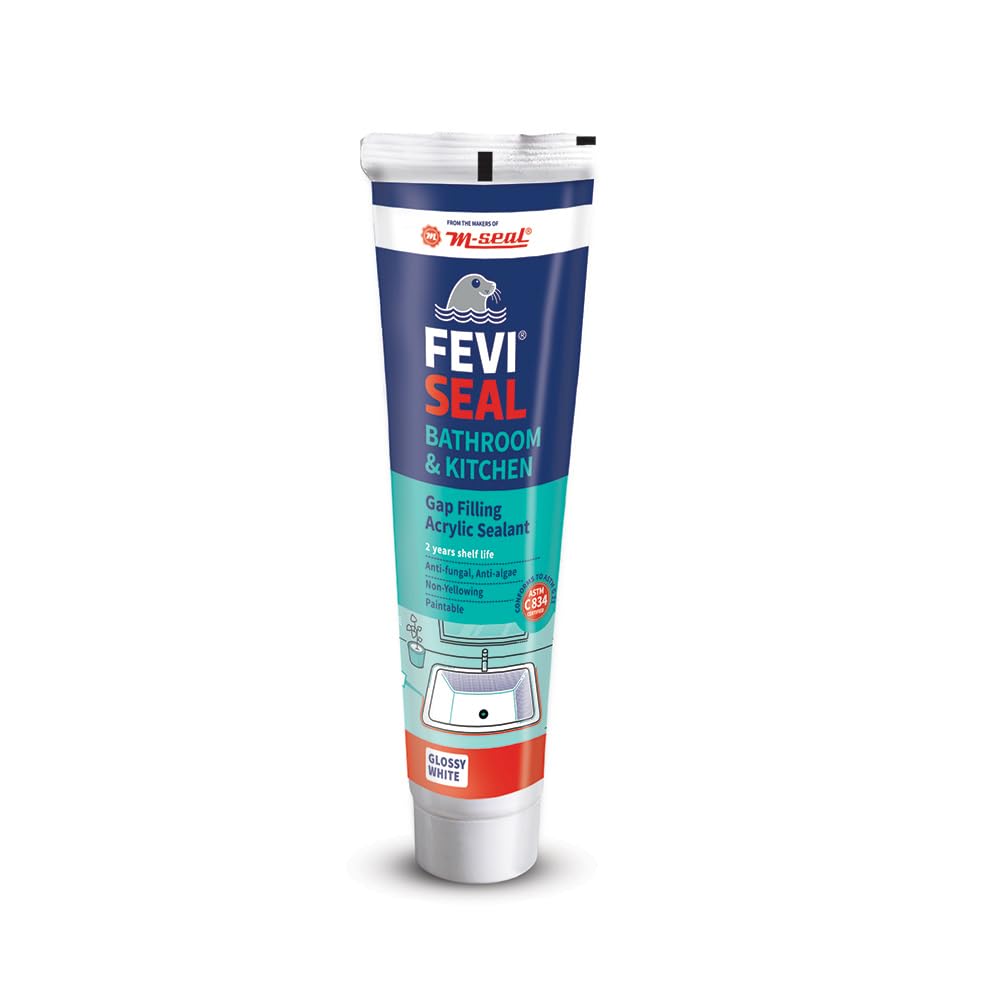 M-Seal Feviseal Bathroom & Kitchen (100 gm) For Gap Filling - Easy to Use, Smooth White Finish, Anti-Fungal, Paintable (B0CJR54FXV) Amazon Price History, Amazon Price Tracker