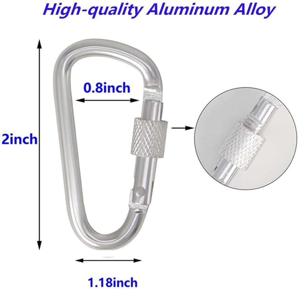 foxany Flags Snaps Hook, Aluminum Flags Pole Clips, Flags Hardware, Accessory for Backpack/Key Ring/Flags/Dog Leash (4 Pcs)