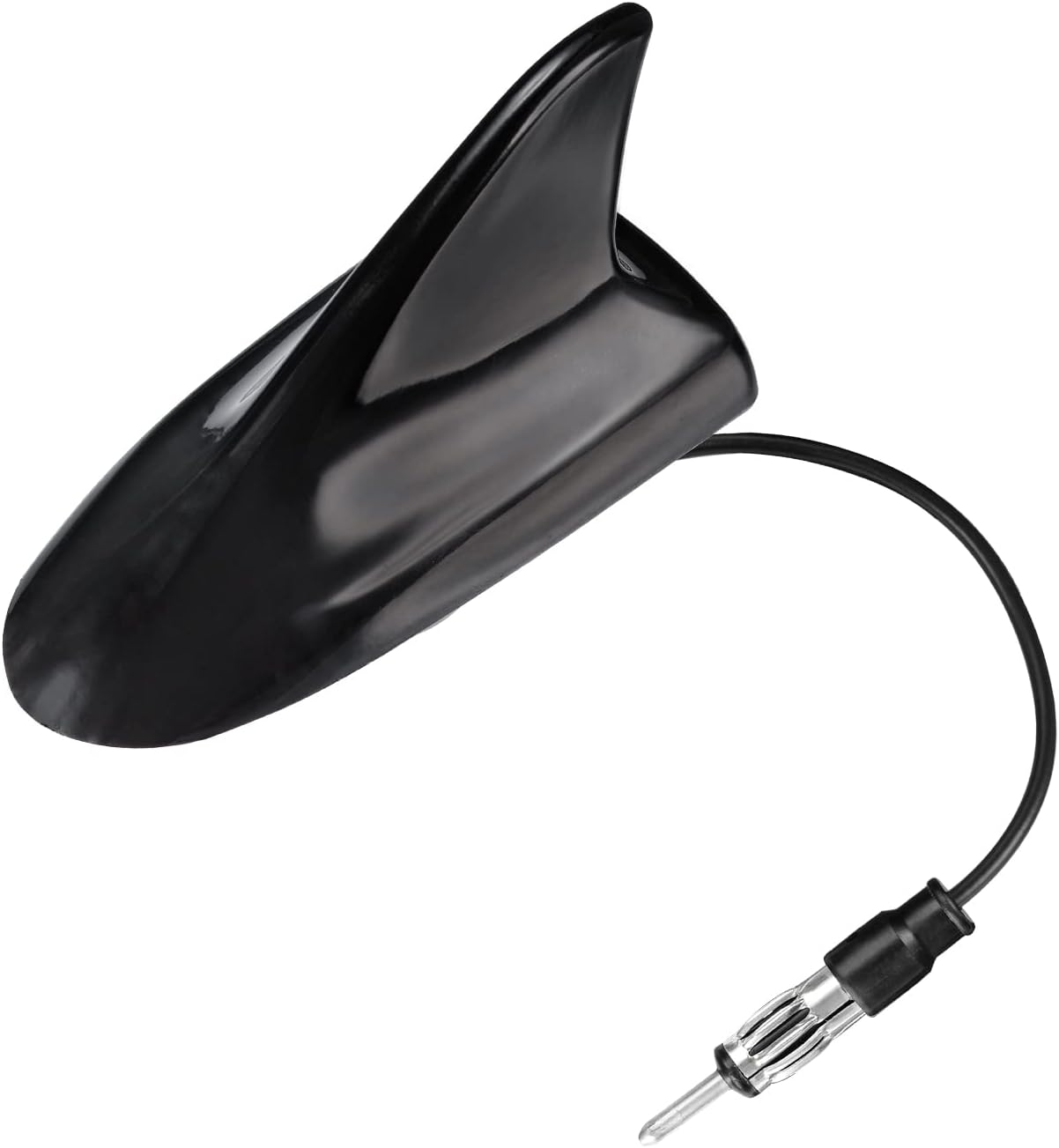 Eightwood Shark Fin Car FM Radio Antenna, Universal Roof Mount Antennae Replacement for Vehicle Car Truck Stereo Receiver Head Unit HD Radio, Drilling Required