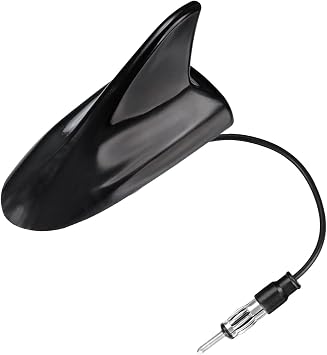 Eightwood Shark Fin Car FM Radio Antenna, Universal Roof Mount Antenna
