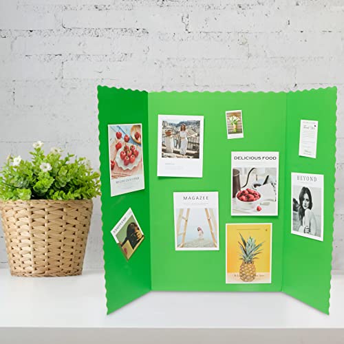 Nuanchu 16 Pcs Jumbo Trifold Poster Board 36 x 48\'\' Thick Presentation Board Colorful Science Fair Display Board Watercolor Foldable Paperboard for School Class Science Project Display (Fresh)