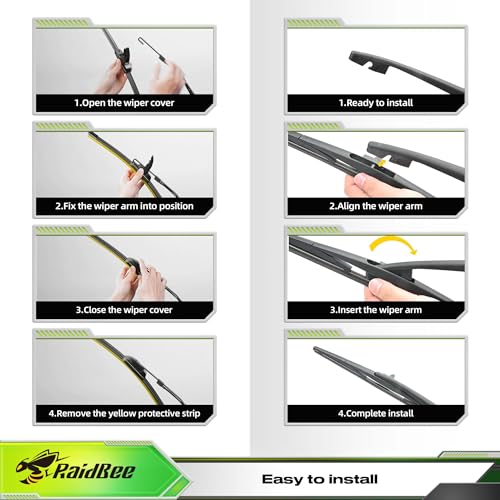 Image of Raidbee Silicone Windshield Wiper blades 3 pack Replacement for HONDA Pilot 2015 2014 2013 2012 2011 2010 2009 All-Season Silicone Windshield Wipers 22 inch 21 inch 14 inch