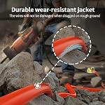 HUANCHAIN 12/3 Gauge Heavy Duty Outdoor Extension Cord 50 ft Waterproof with Lighted end, Flexible Cold-Resistant 3 Prong Electric Cord Outside, 15Amp 1875W 12AWG SJTW, Orange, ETL