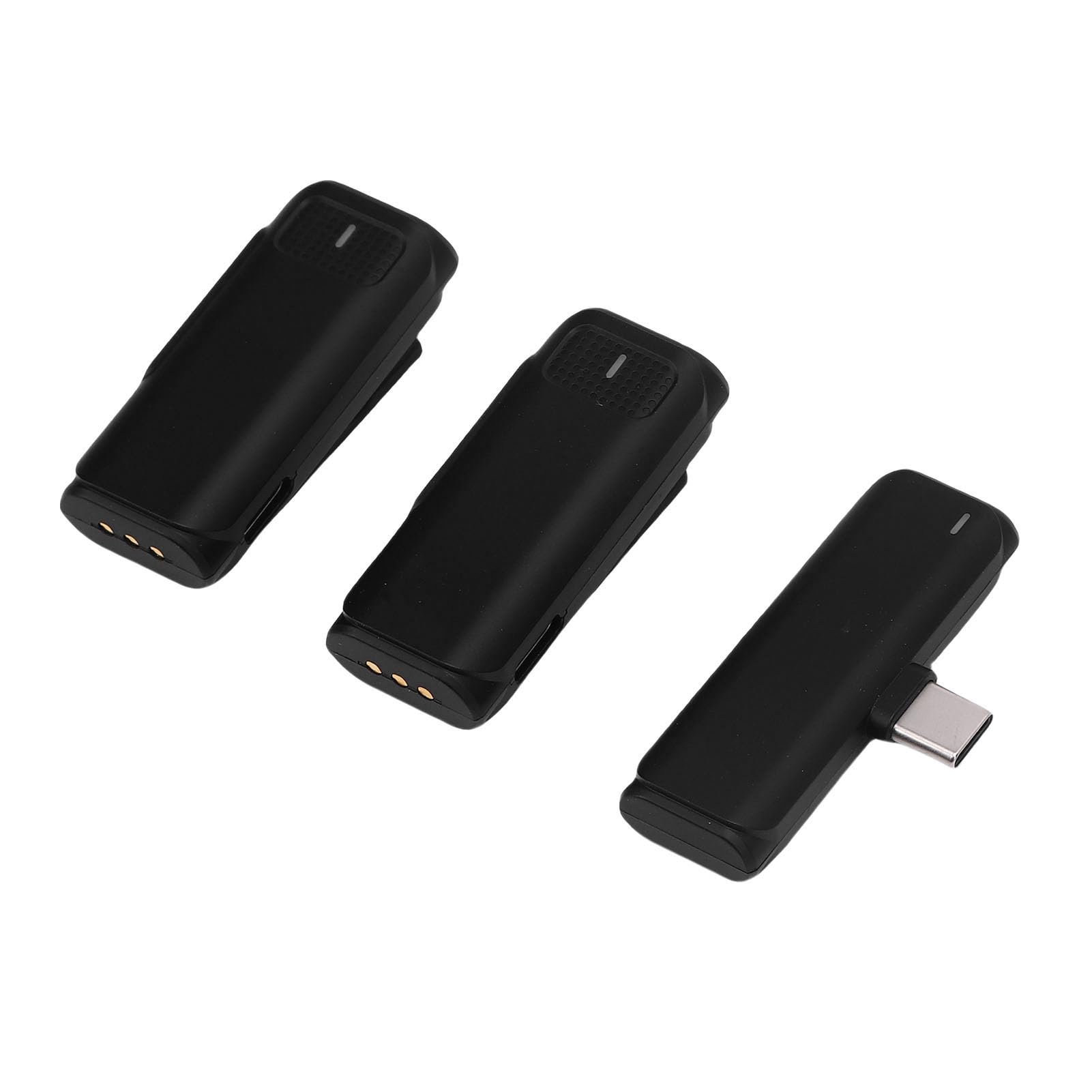 Pongnas Microfono Lavalier Antivento con Cancellazione del Rumore da 2,4 GHz per la Registrazione Video Streaming Live Vlogging Interviste - Microfono a Clip con Monitoraggio in Tempo Reale e