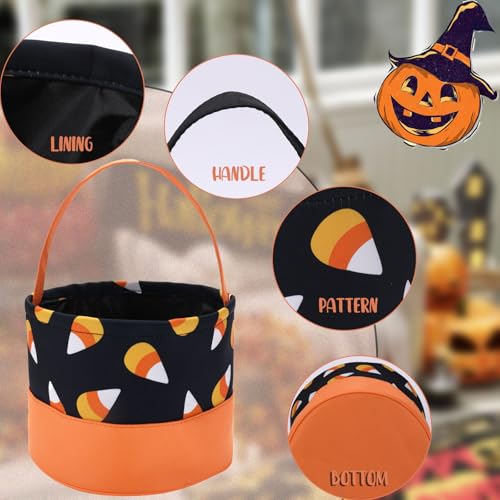 Halloween Candy Basket for Kids, Trick or Treat Bucket Boo Spooky Small Baskets for Girls/Boys Gift Baskets (Candy) - image 3