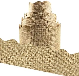 Burlap Style Bulletin Board Borders Scalloped for Classroom Decoration 36 Feet