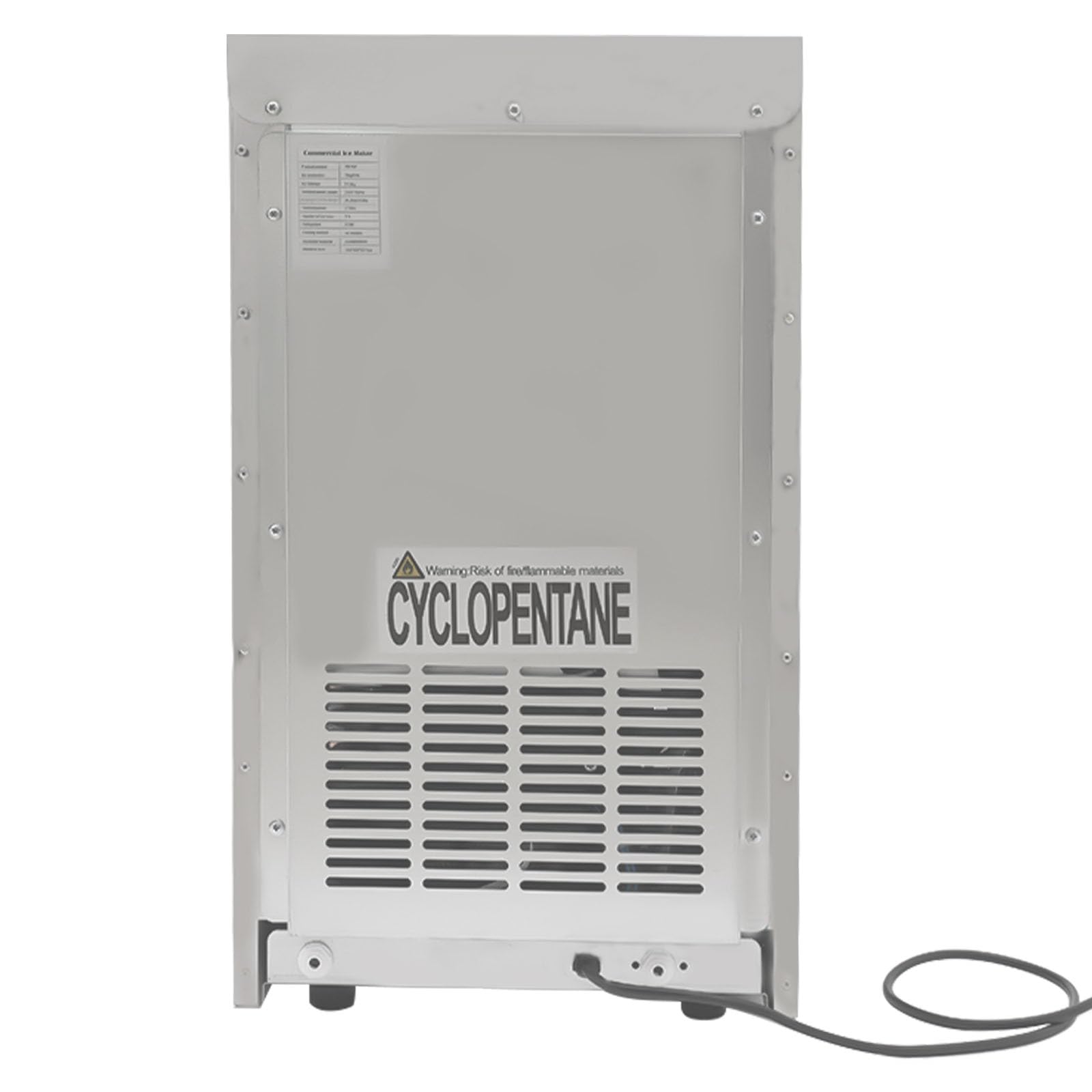 Macchina per cubetti di ghiaccio commerciale 75KG/24H per cubetti di ghiaccio commerciali in acciaio inox, per casa, ufficio, ristorante, bar, caffettiera