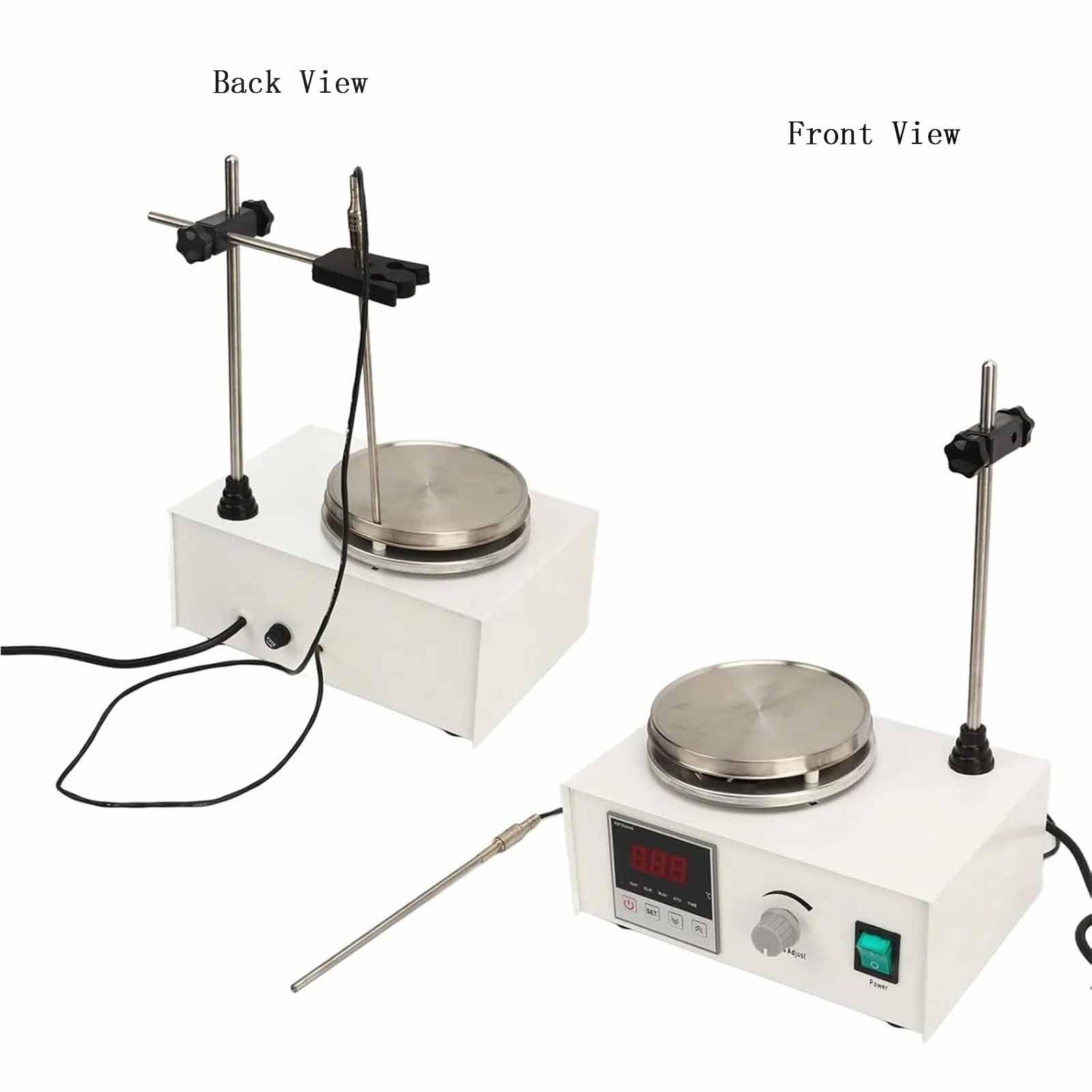 Magnetische Heizplatte mit konstanter Temperatur, digitales Display, Magnetrühr-Laborausrüstung mit digitaler Temperaturanzeige, 2400 U/min stufenlose Geschwindigkeit, stabile Struktur, für Labor