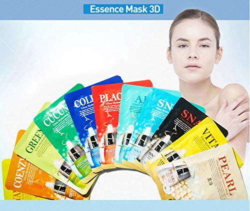 Soltreebundle 13Sheets Ultra Hydrating Essence Korean Facial Mask Sheet With Soltreebundle Natural Hemp Paper 50Pcs - Korea Cosmetics #TOP3