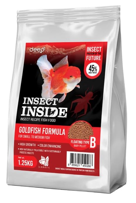 Image of Deep Insect Inside (Cricket) for High Protein Super Premium Gold Fish Formula for High Growth & Colour Enhancing Floating Micro Pellet 1.25 kg