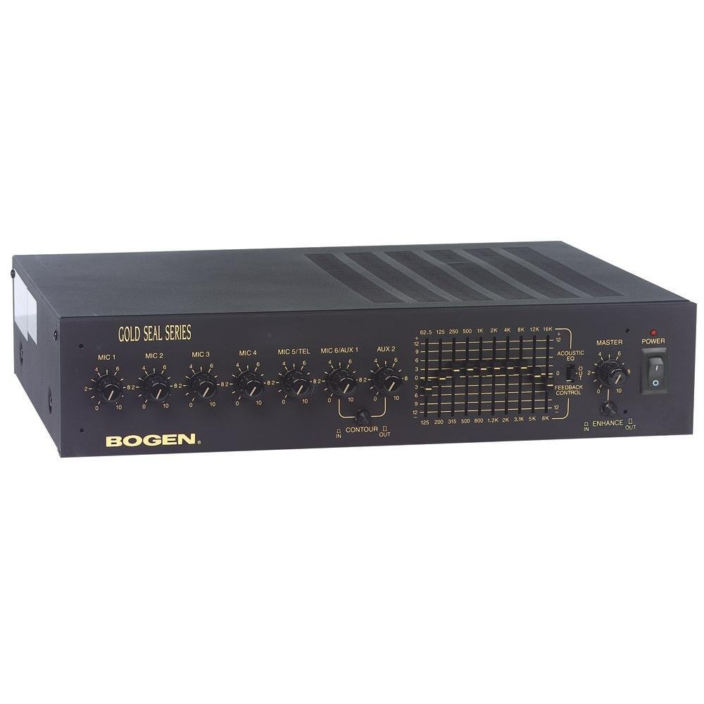 PA Mixer Amplifier, 100W, 2.2A, 120VAC