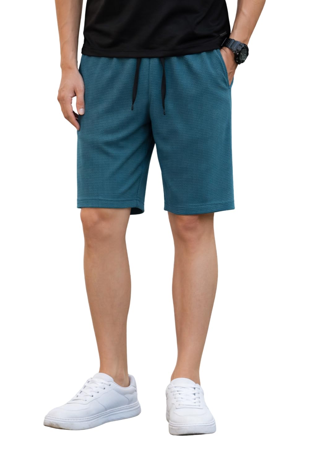 mack jonney Men Waffle Knit Cotton Shorts|Regular Fit|Soft Breathable Lounge Wear|Casual Wear WF-31-picture-50