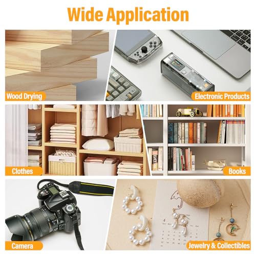 Orange Silica Gel Desiccant Beads 2.4LBS - Premium Color Indicating Reusable Moisture Absorbers for Camera, Electronic, Books, Documents, 3D Filaments, Clothes, Painting, Jewelry(8PCS Organza Bags) image 7