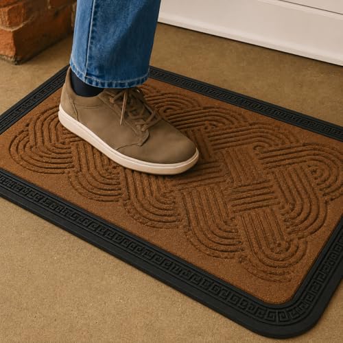 Image of Doormat For Home Entrance Outdoor Rubber Mat Anti Skid Waterproof Foot Mat