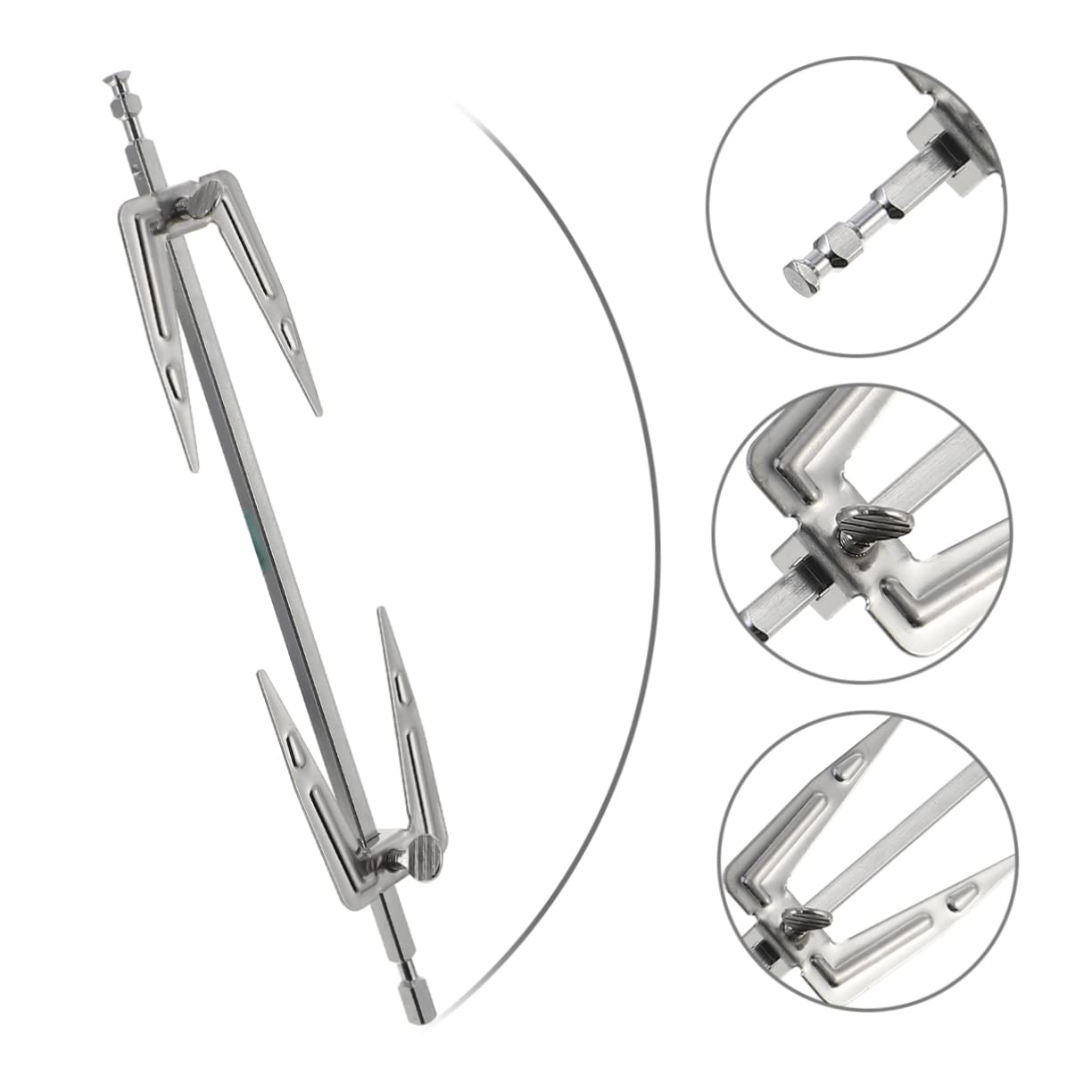 BESPORTBLE Stainless Steel Rotating Spit Rotisserie Fork for Air Fryer BBQ Chicken Fork