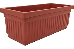 HC Companies 18 Inch Venetian Rectangular Window Planter Box - Lightweight Plastic...