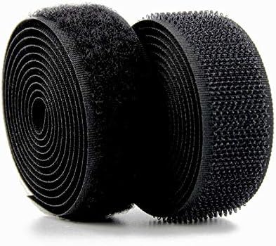 Miniatura 3 de Yuwa Cinta mágica de velcro negra de 2 pulgadas de ancho para coser, nailon para manualidades, no adhesiva (9 yardas) (negro)