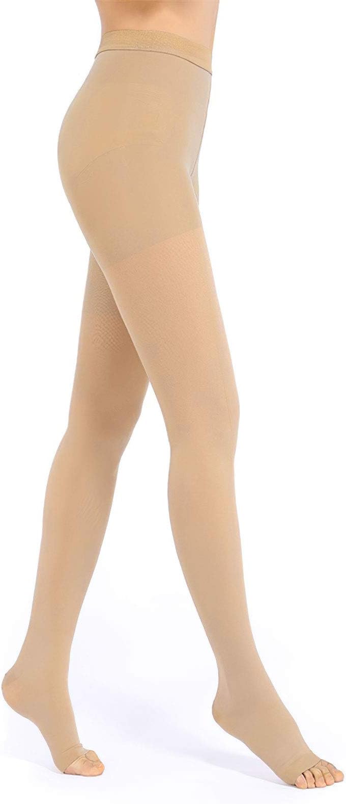 Medical Compression Pantyhose for Women & Men, 20-30mmHg Compression Stockings - - Large