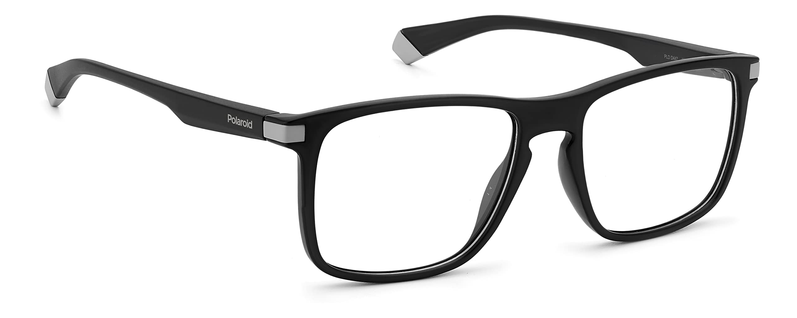 Polaroid Brille mit Sehstärke für Herren optional mit Sonnenbrillentönung oder Blaulichtfilter, Rechteckig, gefertigt aus Acetat (inklusive Brillenetui)