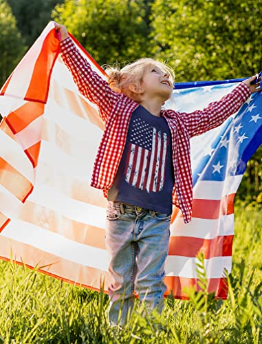 Tstars American Flag Boys 4th of July Shirt | USA Patriotic Toddler Kids Tee for Memorial Day & Independence Day4