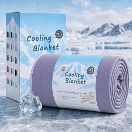 Image of Topcee Cooling Blanket Queen Size 90 inchx90 inch for Hot Sleepers Summer Blanket