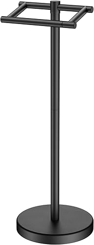 Vista 66 de FORIOUS Soporte de pared para papel higiénico, soporte de rollo de papel higiénico de doble poste giratorio de acero inoxidable para baño