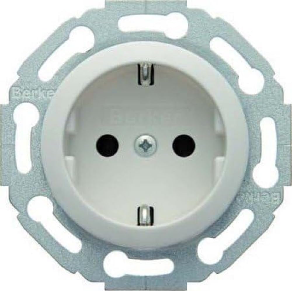 Toma de corriente Hager 474520 de plástico duroplast blanco para empotrar 250V