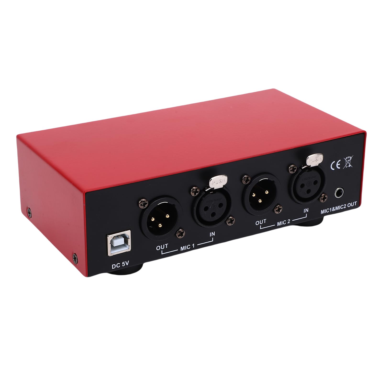 Fabater 48-V-Phantomspeisung, Kompaktes USB-betriebenes, Störungsfreies Dual-Mikrofonsystem für Heimaufnahmen, Eisengehäuse-Design