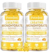 Putaojun | Creatine monohydrate with Vitamin D3 &amp; B12 | Hydrolyzed Collagen &amp; Creatine Gummies Su...