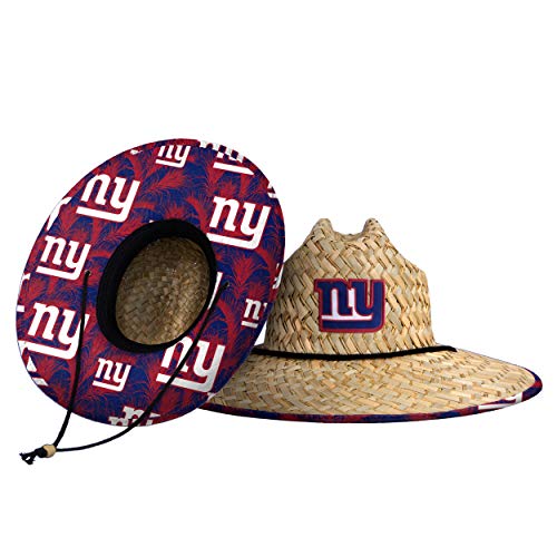 Image of NFL Team Logo Americana Floral Lifeguard Beach Straw Sun Hat