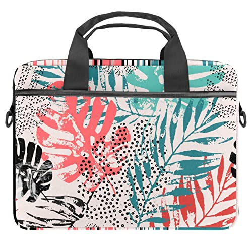 Sac ordinateur portable 13 pouces rétro housse bandoulière 14 pouces imprimé feuille