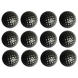 BCQLI Practice Golf Balls, Foam, Soft for Indoor or Outdoor Training,12 Count Black