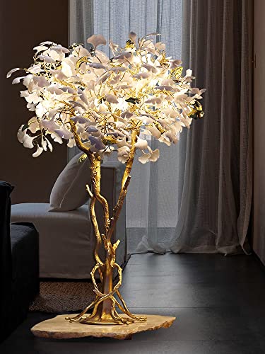 LEDYZ Designer Ginkgo Leaf Network Celebrity Lamps Living Room Dining Room Art Lobby Sales Office Ceramic Floor lamp - Image 5