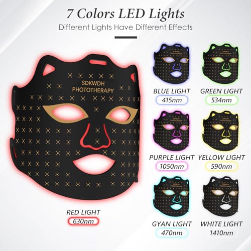 Sdkwdh A-021 7-1 Colors Led Facial Skin Care Mask, Red Led Face Mask Light Therapy At Home thumb #2