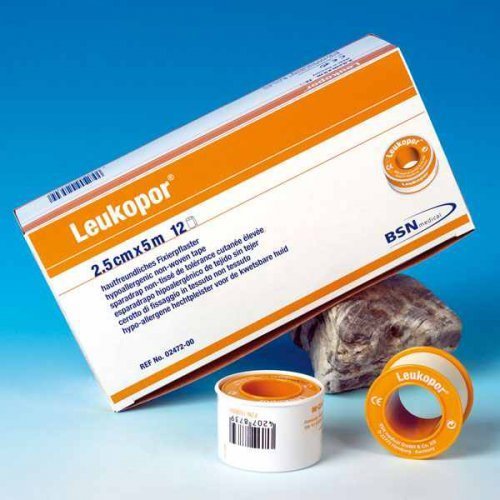 Leukopor BSN - Tiritas autoadhesivas con anillo protector (2,50 cm x 5 m)