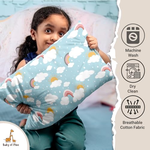 Image of Personalized Pillow for Kids - Custom Name, Super Soft Cotton Kids Cushion for Infants & Toddlers, 1 Month to 5 Year Olds, Keeps Head & Neck Comfortable, Adorable Prints