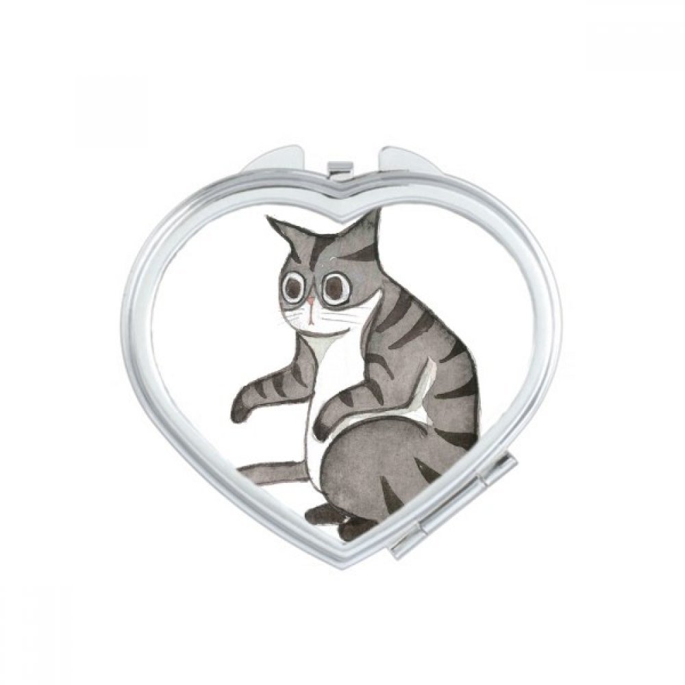 Miroir de poche compact chat dragon-li contre le maquillage qui coule