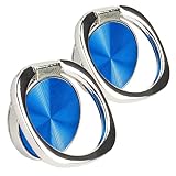 [2 Pack] Rounded CD Texture Cell Phone Ring Holder Stand, 360 Degree Rotation Finger Ring Kickstand