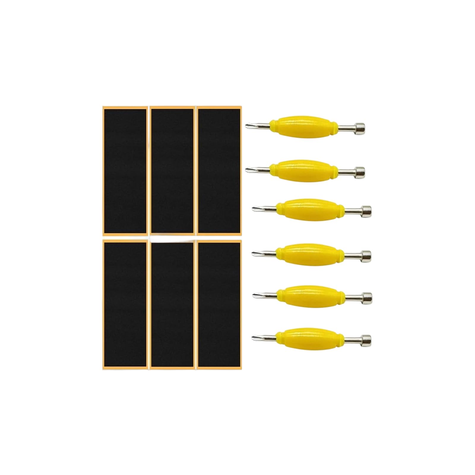 NexusPulse 12 Pack Fingerboard Grip Tape Sticky Foam Sticker Replacement + Screwdriver Tool Nut Driver Replacement for Finger Skateboards Accessories