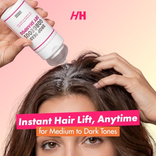 Handmade Heroes Non Aerosol Dry Shampoo Powder 1.8oz 100% Natural & Vegan Volumizing Powder For Dark Hair & Brunette Hair