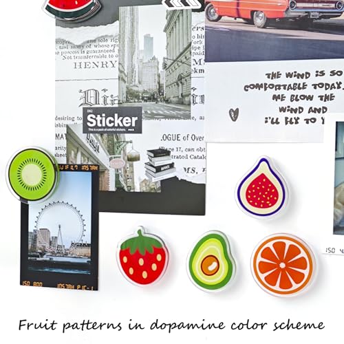 Set de 9 Imanes Decorativos para Refrigerador Frutas 1.55 pulg miniatura 4