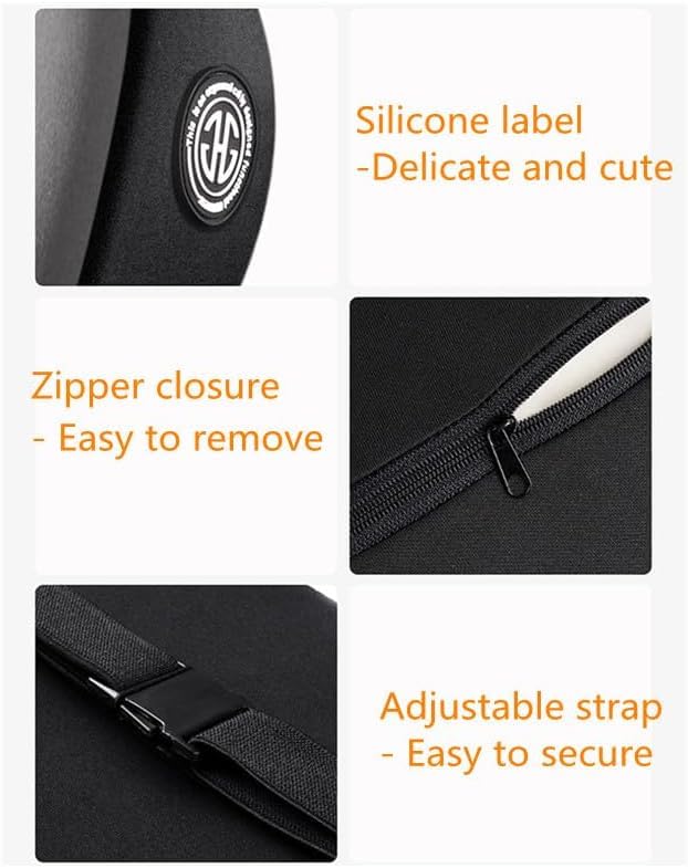 Image of Car Neck Rest Pillow for Head Rest Memory Foam Neck Support, Car Pillows and Cushions for Head & Neck Support in Travel for All Car Support (Combo Grey)