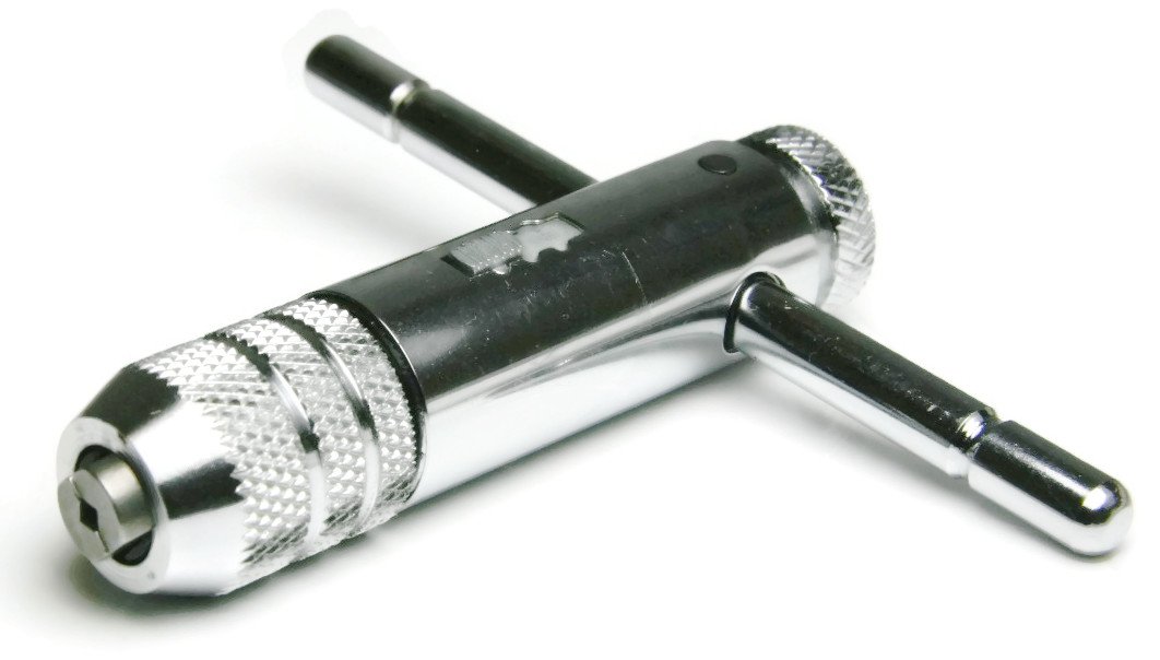 Ratcheting T Handle Tap Wrench Premium #0 to 1/4" and 1/4" to 1/2" Varieties (#0-1/4")