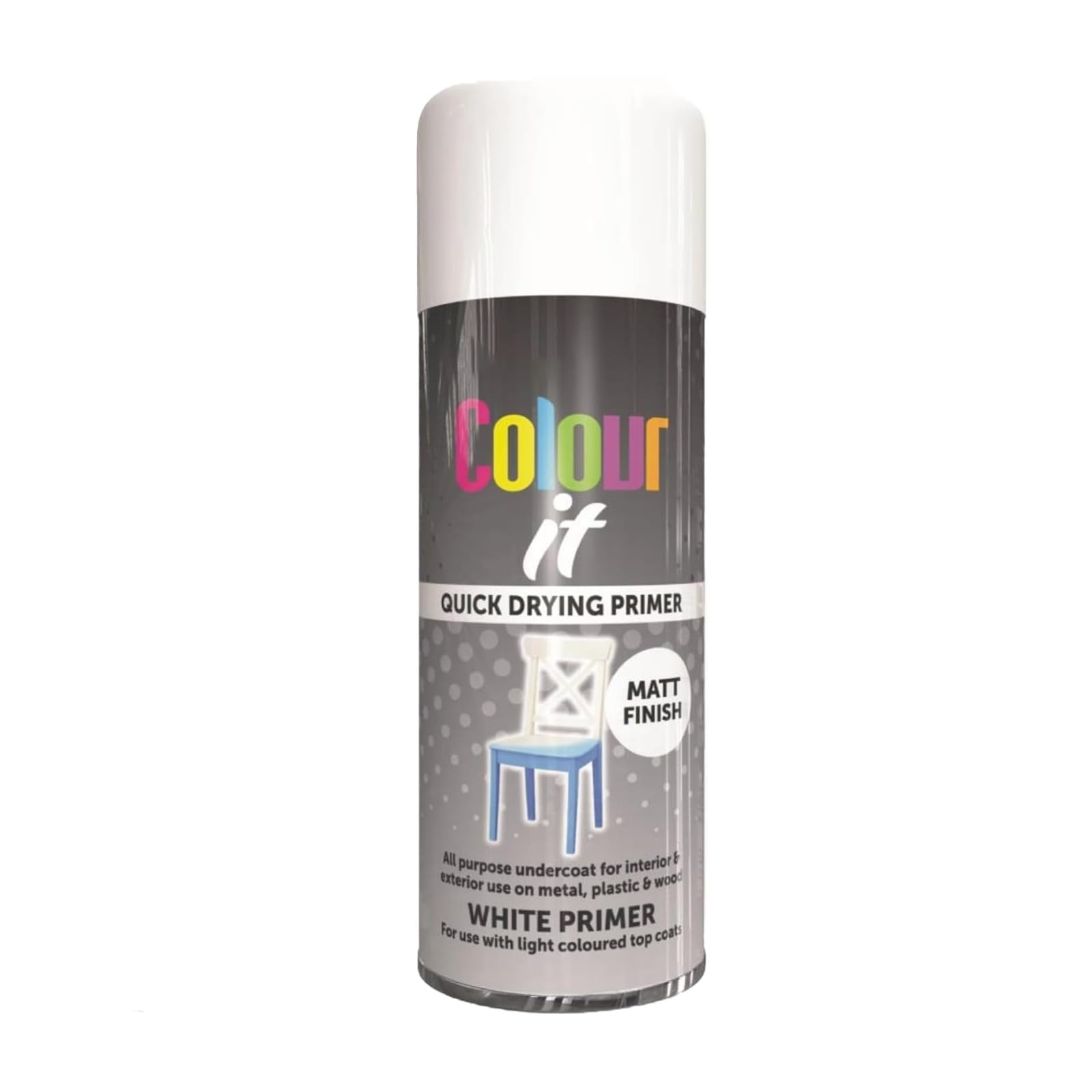 YSAMAX Brilliant Grey Primer Spray Paint, All-Purpose Undercoat Matt Finish Grey Spray Paint, Stunning Appearance, Long-Lasting Durability, 250 ML (1pcs)