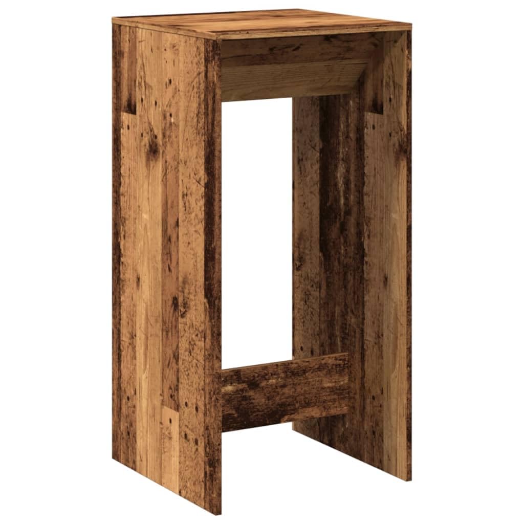 vidaXL Mesa Alta de Bar Madera de ingeniería Envejecida 51x50x103,5 cm