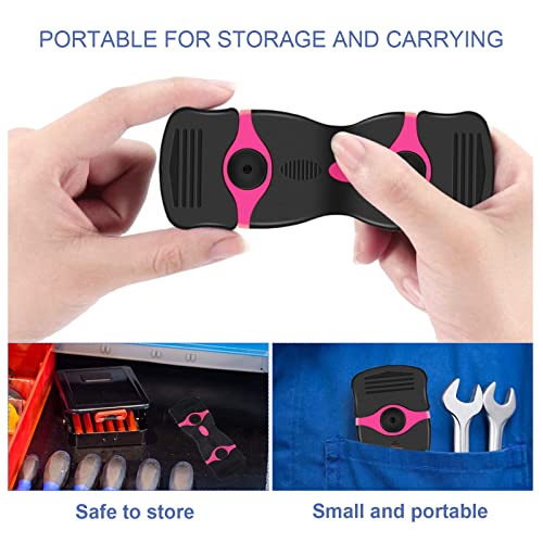 DEKEones Razor Blade Scraper, 2 Pack Double Edged Razor blade Scraper Tool with 30 Pcs Razor Blades, Glass Scraper for Windows, Decals, Tint, Stickers, Labels, Caulk, Adhesive（Pink） - Thumbnail 5
